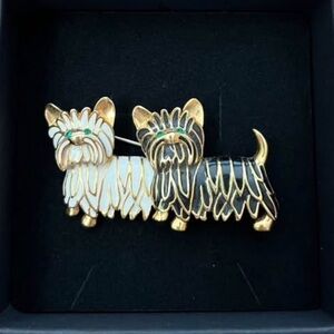 Vintage “Butler” dog brooch. Stamped.